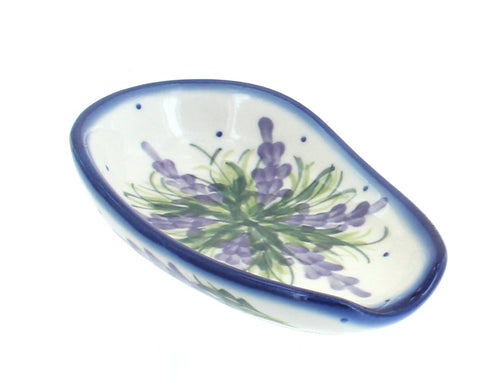 Polish Pottery Lavender Fields Small Spoon Rest