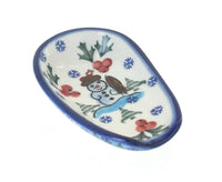 Polish Pottery Frosty Duo Small Spoon Rest