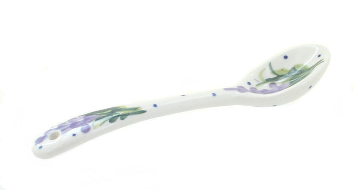 Polish Pottery Lavender Fields Sugar Spoon