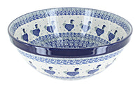 Polish Pottery Barnyard Rooster Medium Serving Bowl
