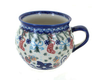Polish Pottery Christmas Bounty Bubble Soup Mug