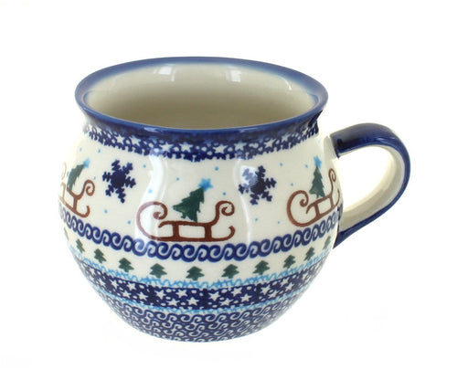 Polish Pottery Noel Nights Bubble Soup Mug