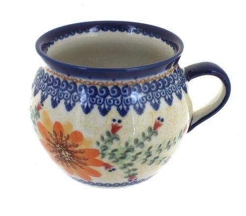 Polish Pottery Autumn Burst Bubble Soup Mug