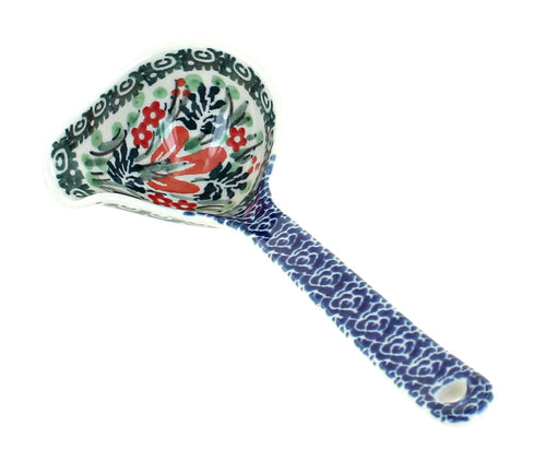 Polish Pottery Summer Blooms Gravy Ladle