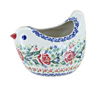 Polish Pottery Rosie Bird Basket