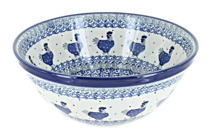 Polish Pottery Barnyard Rooster Small Serving Bowl