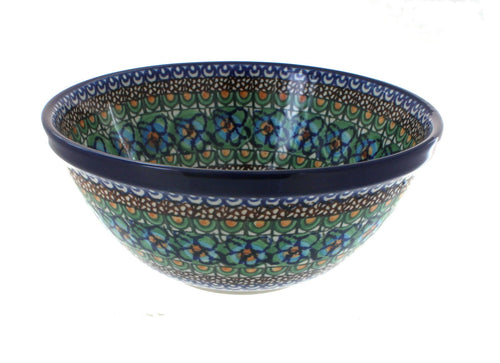 Polish Pottery Mardi Gras Small Serving Bowl