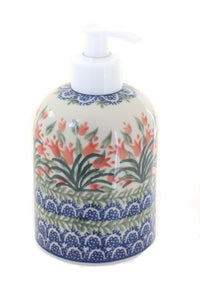 Polish Pottery Spring Tulip Soap Dispenser