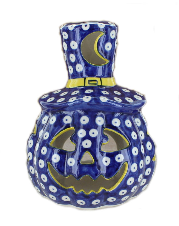 Dots Pumpkin Luminary with Top Hat