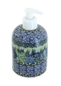 Polish Pottery Sapphire Fields Soap Dispenser
