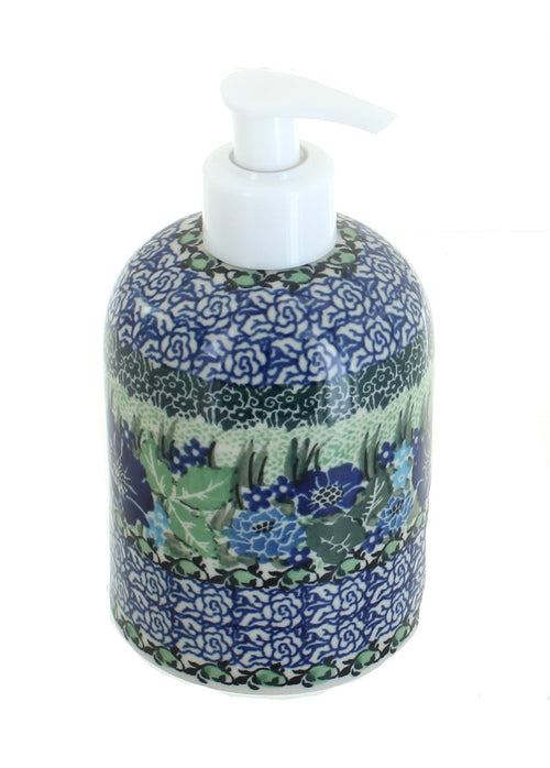 Polish Pottery Sapphire Fields Soap Dispenser