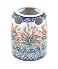 Polish Pottery Spring Tulip Toothbrush Holder