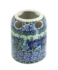Polish Pottery Sapphire Fields Toothbrush Holder