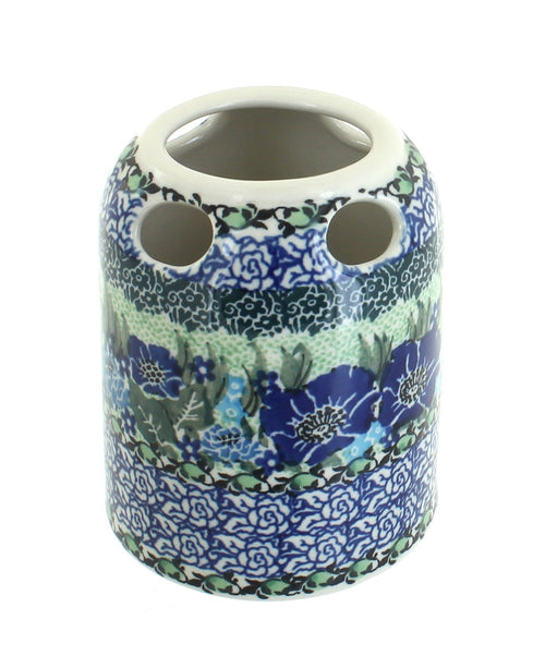 Polish Pottery Sapphire Fields Toothbrush Holder