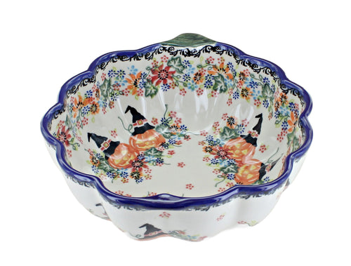Polish Pottery Frightful Friends Pumpkin Bowl