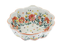 Polish Pottery Fall Forest Pumpkin Bowl
