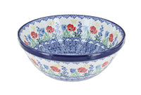 Polish Pottery Memory Garden Cereal/Soup Bowl