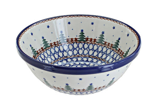 Polish Pottery Rustic Pines Cereal/Soup Bowl