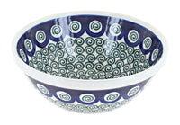 Polish Pottery Peacock Swirl Cereal/Soup Bowl