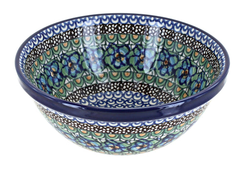 Polish Pottery Mardi Gras Cereal/Soup Bowl