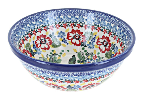 Polish Pottery Hummingbird Cereal/Soup Bowl