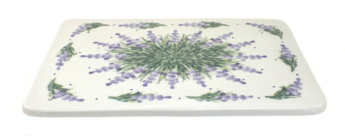 Polish Pottery Lavender Fields Cutting Board