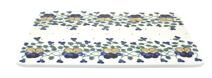 Polish Pottery Pansies Cutting Board