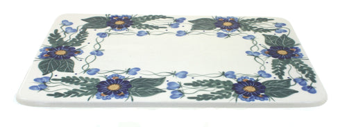 Polish Pottery Forget Me Not Cutting Board