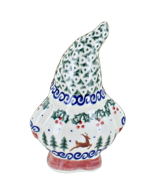 Reindeer Delight Gnome Figurine Polish Pottery