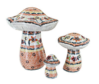 Polish Pottery Marigold Mushroom Set