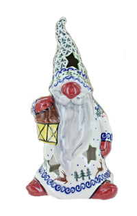Polish Pottery Reindeer Delight Gnome Luminary