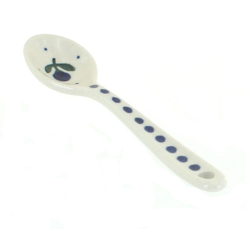 Polish Pottery Blueberry Sugar Spoon