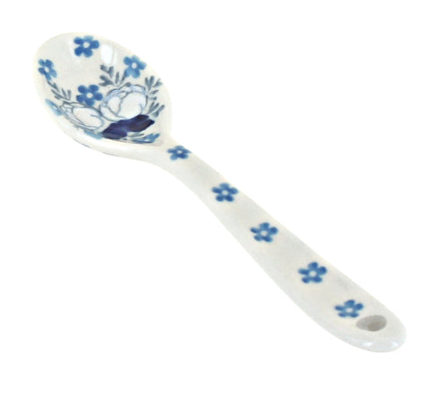 Polish Pottery Georgia Blue Sugar Spoon
