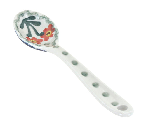 Polish Pottery Peach Posy Sugar Spoon