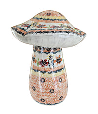Polish Pottery Marigold Large Mushroom