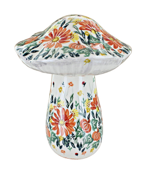 Polish Pottery Fall Forest Large Mushroom