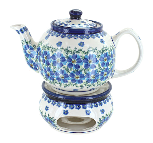 Polish Pottery Kalina Teapot with Warmer