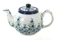 Polish Pottery Porcelain Vine Medium Teapot