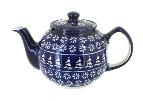 Polish Pottery Winter Nights Medium Teapot