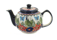 Polish Pottery Floral Butterfly Medium Teapot