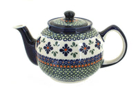 Polish Pottery Mosaic Flower Medium Teapot