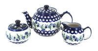 Polish Pottery Sweet Annie Three Piece Tea Set
