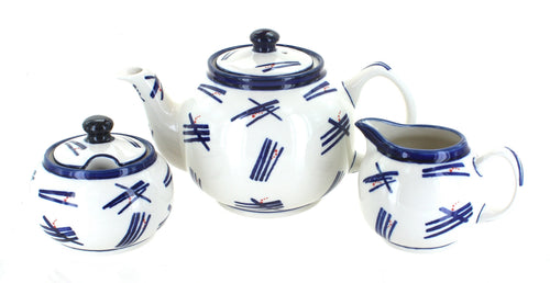 Polish Pottery Zoe three Piece Tea Set