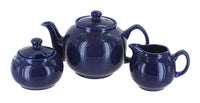 Polish Pottery Cobalt Three Piece Tea Set
