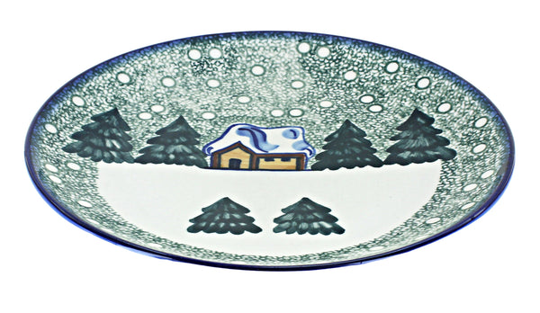 Winter Forest Dinner Plate - Green
