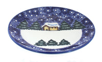 Polish Pottery Winter Forest Dinner Plate