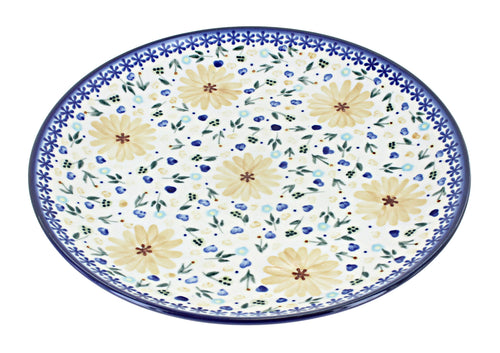Polish Pottery Yellow Daisy Dinner Plate