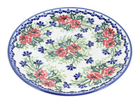 Polish Pottery Cherry Red Bouquet Dinner Plate