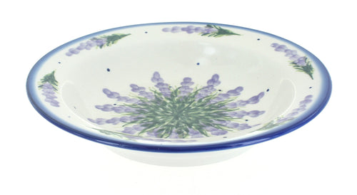Polish Pottery Lavender Fields Soup Plate with Rim