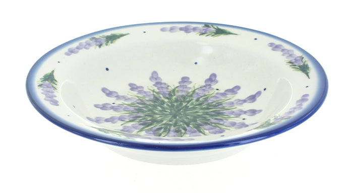 Polish Pottery Lavender Fields Soup Plate with Rim